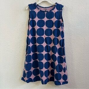Marimekko blue circle sleeveless cotton dress